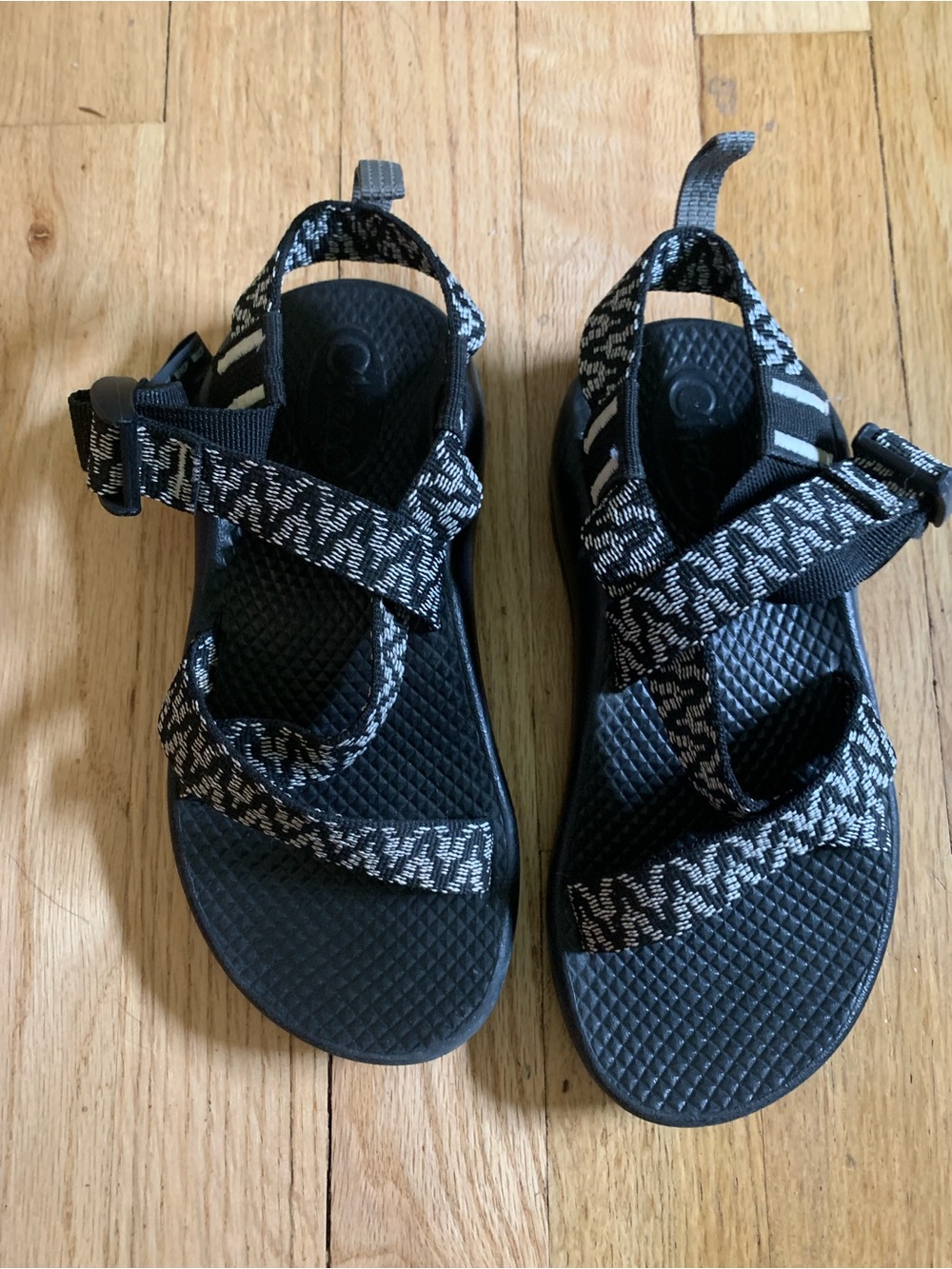 Chaco Kids Black & White Patterned Sport Sandals